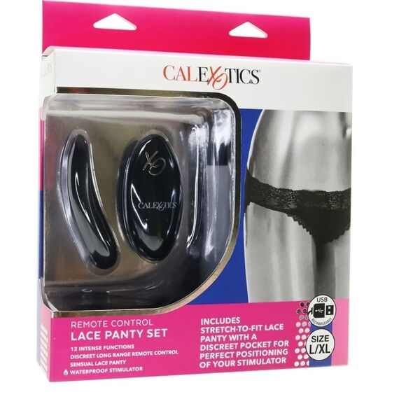 CalExotics Remote Control Black Lace Panty Set -R - Picture 4 of 7